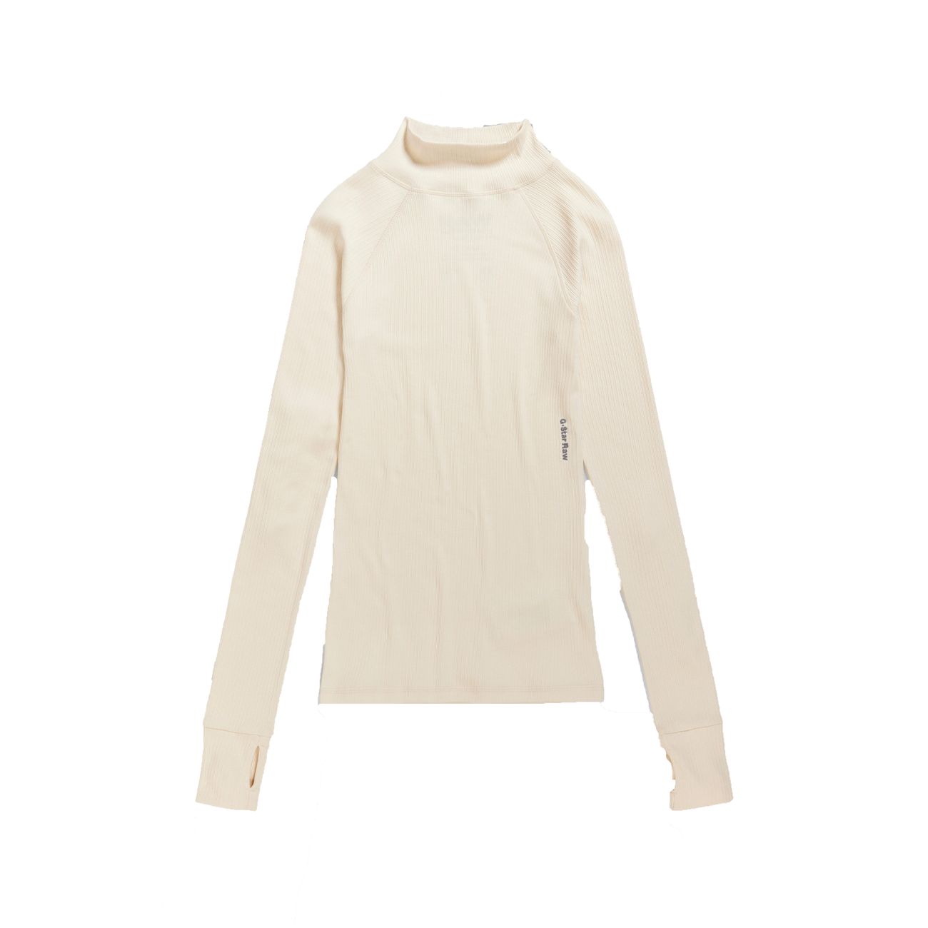 G-STAR RAW DENIM SLIM RIB MOCK L/S WMN Damen Langarmshirt
